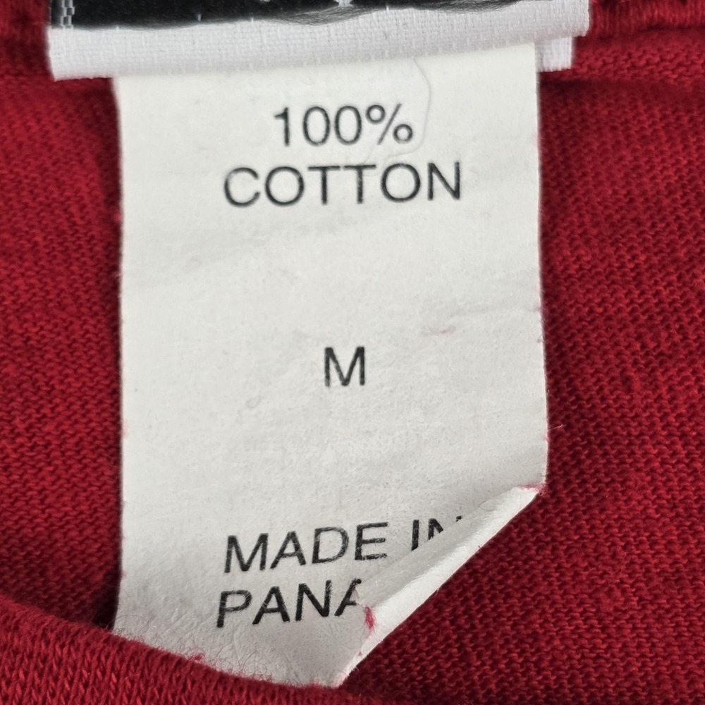 New Horizons Panama Shirt Mens Medium Red Rainforest Mono Cariblanco Monkey Tee - Picture 4 of 11